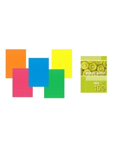 Papier farebný A4 80g  farebný MIX/100ks 200993