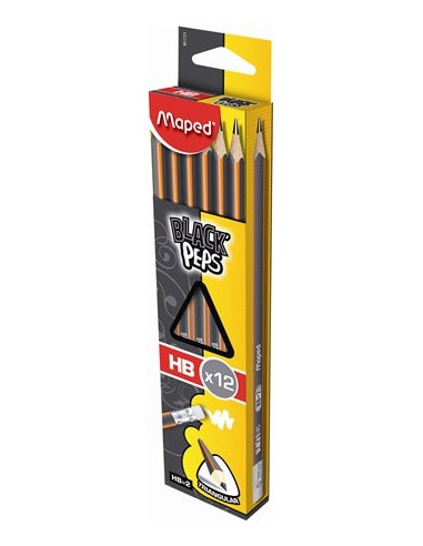 Ceruzka MAPED Black Peps HB s gumou