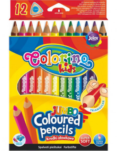 Ceruzky COLORINO/12 3HR farebná súprava JUMBO