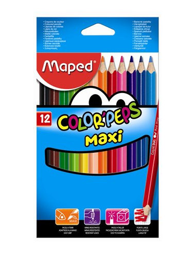 Ceruzky MAPED/12 3HR farebná súprava JUMBO