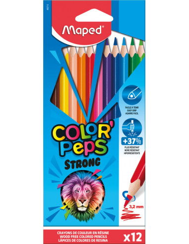 Ceruzky MAPED/12 3HR farebná súprava Strong