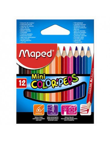 Ceruzky MAPED/12 3HR MINI farebná súprava