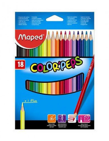 Ceruzky MAPED/18 3HR farebná súprava
