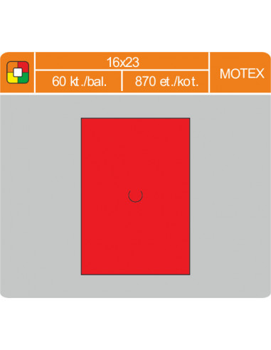 Etikety cenové 16x23 MOTEX červené