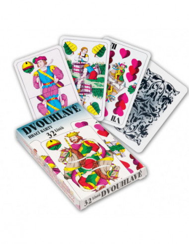 Karty hracie - Sedmové (mariáš) LUKASSO TOYS dvojhlavý plast