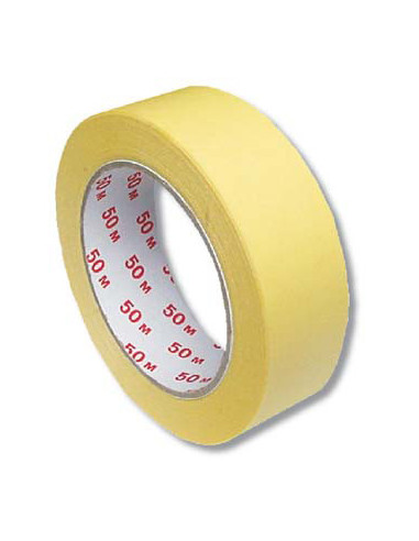 Lepiaca páska krepová 30mm/50m, žltá