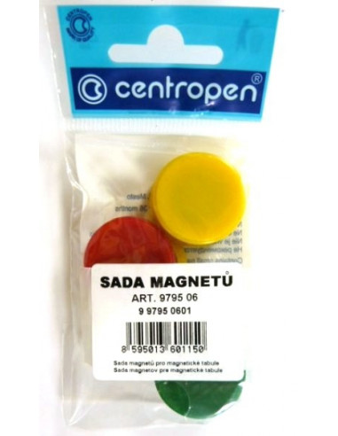 Magnety farebné okrúhle 28mm/6ks CENTROPEN 9795