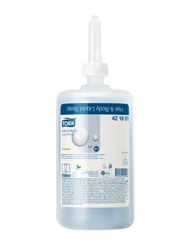 Mydlo tekuté TORK Premium Soap Liquid Hair&Body 1L