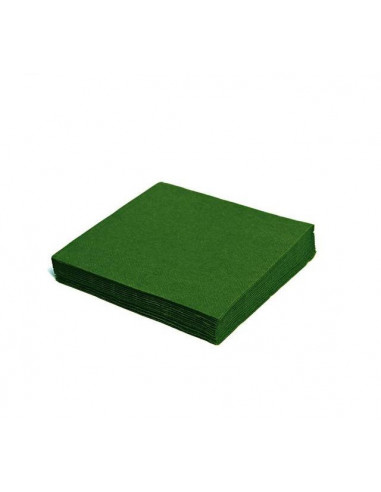 Obrúsky papierové 33x33cm/ 50ks zelené tmavé, 2-vrstvové
