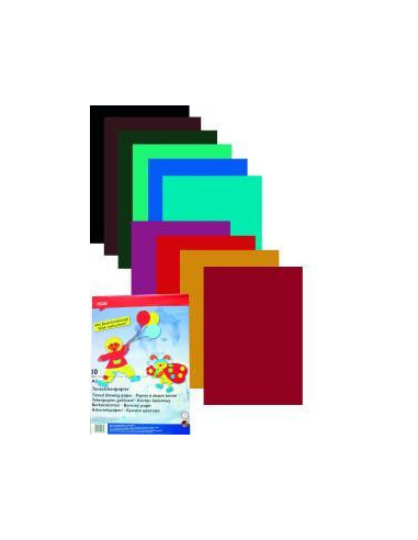 Papier farebný A3/10 listov 120g farebný mix HERLITZ