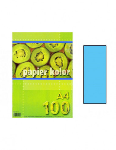 Papier farebný A4 80g  modrý/100ks  020065