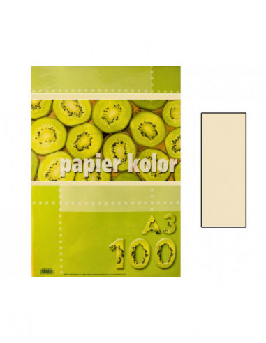 Papier farebný A4 80g  vanilkový/100ks  801220