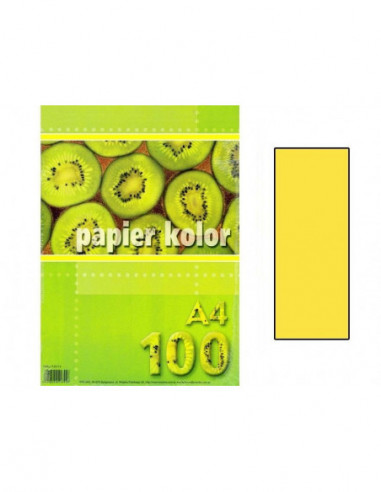 Papier farebný A4 80g  žltý/100ks  801176