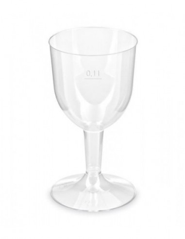 Plastový pohár 0,10l / 6ks na víno kryštáľ