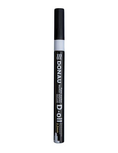 Popisovač DONAU D-oil lakový 2,2 mm, S, biely olejový/12ks