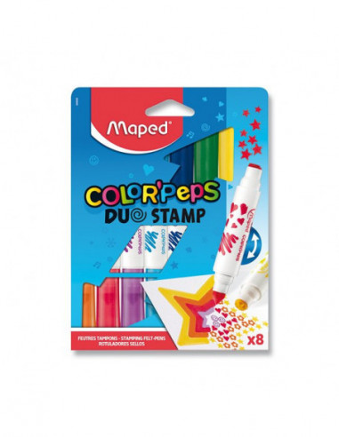 Popisovač MAPED Color Peps Duo Stamp/8ks