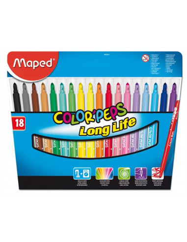 Popisovač MAPED Color Peps/18ks v kartónovom obale