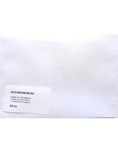Poštové obálky  C5 3B05B3/ 50ks samolep balíčkové s páskou