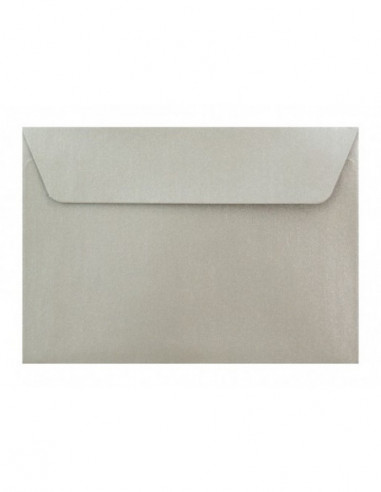 Poštové obálky  farebné metalické C6/5ks strieborná perleťová