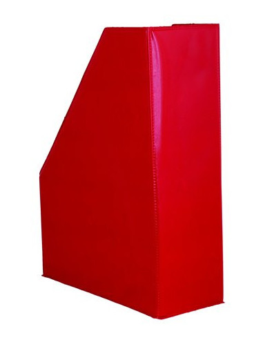 Stojan na spisy kartónový VICTORIA s PVC pokrytím/95mm červený