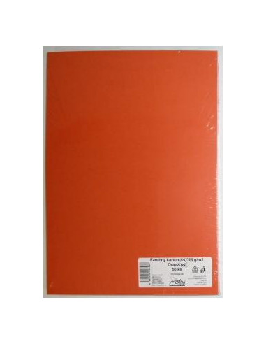 Výkresy farebné A3, 225g/50ks, oranžové