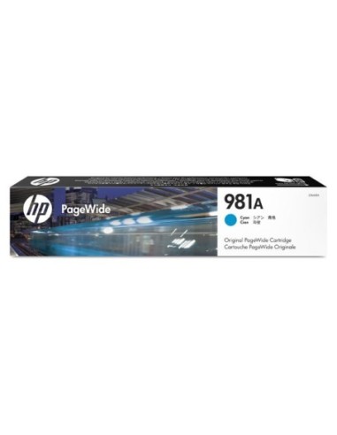 HP originál ink J3M68A, HP 981A, cyan, 6000str., 70ml, HP PageWide Enterprise Color 556, MFP 586