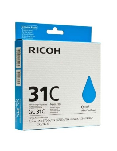 Ricoh originál gélová náplň 405689, cyan, typ GC 31C, Ricoh GXe2600/GXe3000N/GXe3300N/GXe3350N