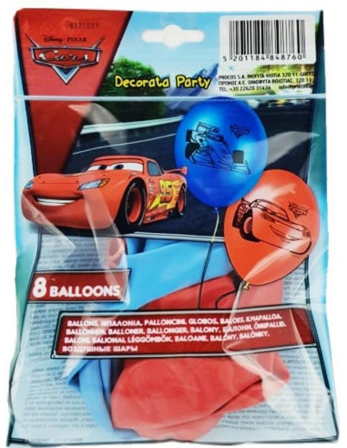 Balóny - Cars 8ks