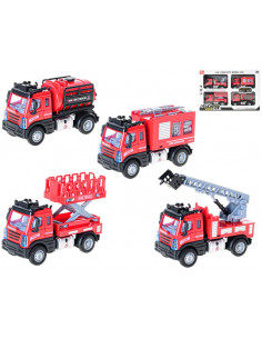 Sada hasičských autíčok 4 ks 1:64