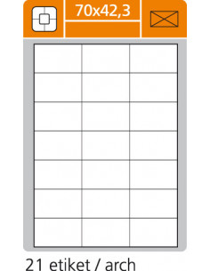 Etikety PLUS  70x42,3/100 hárkov