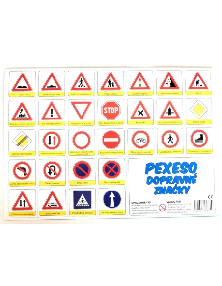 Karty hracie - PEXESO DOPRAVNÉ ZNAČKY