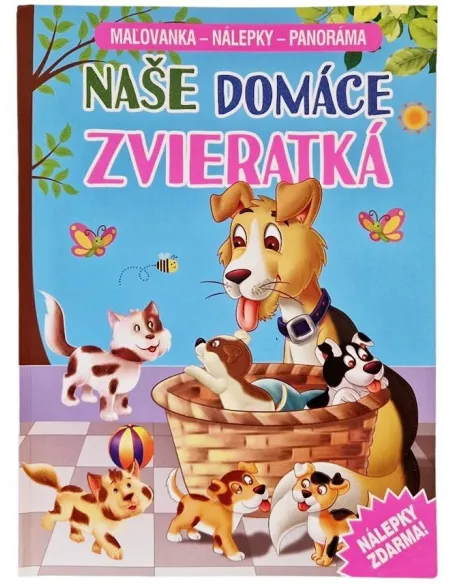 Naše domáce zvieratká omaľovánka s nálepkami