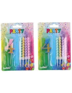 Tortová sviečka číslo:4+4sviečky