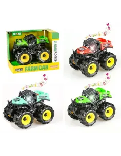 Auto terénne s efektmi 14cm - červená